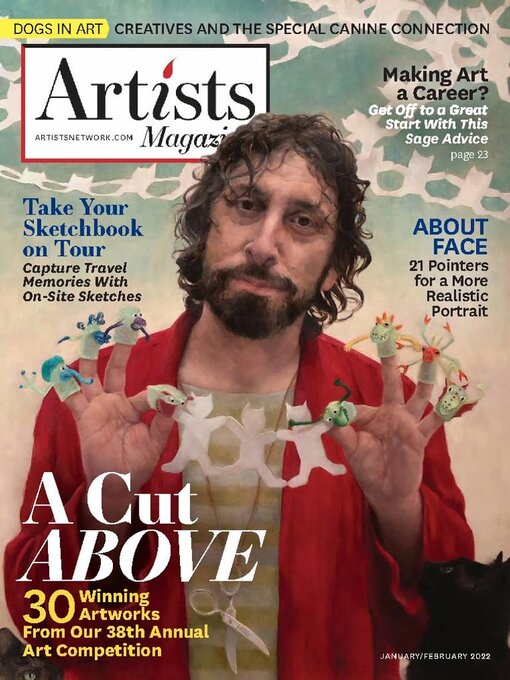 Cover image for Artists Magazine: January/February 2022